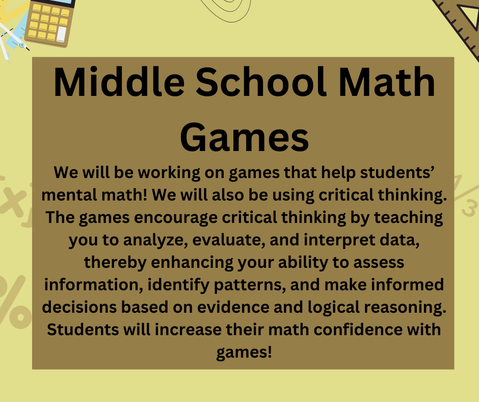 Middle School Math Games